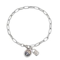 Pulseira Cadeia Consagração Nossa Senhora das Graças Corrente Inox Pulseira Cadeia Consagração Nossa Senhora das Graças Corrente Inox