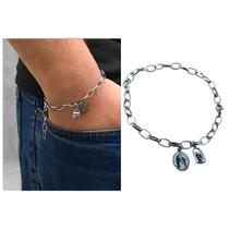 Pulseira Cadeia Consagração Nossa Senhora das Graças Inox Laser