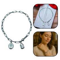 Pulseira Cadeia Consagração Nossa Senhora das Graças Medalha Milagrosa
