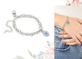Pulseira Cadeia Consagração Nossa Senhora das Graças Pulseira Dupla Cor:IncolorTamanho:ÚnicoGênero:Unissex