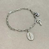 Pulseira Cadeia de Consagração Nossa Senhora das Graças - Aço Inox
