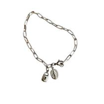 Pulseira Cadeia de Consagração Nossa Senhora das Graças Medalha Pequena