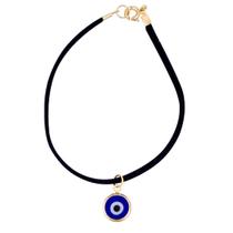 Pulseira camurça Amuleto Olho Grego 10mm - Sunshine Cristais