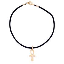 Pulseira camurça com Cruz Ansata Egipcia da Vida Eterna 17mm- Sunshine Cristais Pulseira camurça com Cruz Ansata Egipcia da Vida Eterna 17mm- Sunshine Cristais