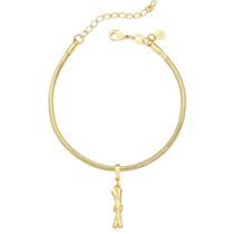 Pulseira Cana de Açúcar Revestida em Ouro Pulseira Cana de Açúcar Revestida em Ouro