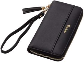 Pulseira Carteira Feminina Travelambo - Clutch Preta com Tassel Pulseira Carteira Feminina Travelambo - Clutch Preta com Tassel