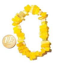 Pulseira Cascalho Pedra Agata Amarela Vibrado Fibra Silicone Pulseira Cascalho Pedra Agata Amarela Vibrado Fibra Silicone