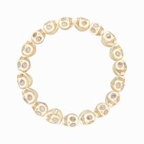 Pulseira Caveira Howlita Bege 8mm Proteção Unissex Pulseira Caveira Howlita Bege 8mm Proteção Unissex