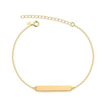 Pulseira Chapa Lisa Para Gravação Zircônia Folheada A Ouro Pulseira Chapa Lisa Para Gravação Zircônia Folheada A Ouro