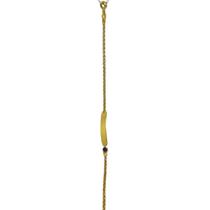 Pulseira Chapa Personalizada com Ametista WG Pulseira Chapa Personalizada com Ametista WG