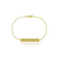 Pulseira Chapada Personalizada Com Data Iniciais Folheada Pulseira Chapada Personalizada Com Data Iniciais Folheada