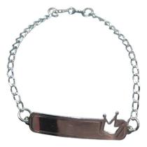 Pulseira Chapinha Infantil 14,5 Cm Prata 925 C/ Gravação Pulseira Chapinha Infantil 14,5 Cm Prata 925 C/ Gravação
