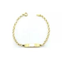 Pulseira Chapinha Infantil Bebê Ouro 18k 14cm 1.8gr Gravação Nf Pulseira Chapinha Infantil Bebê Ouro 18k 14cm 1.8gr Gravação Nf