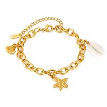 Pulseira Charm Inspirada no Oceano em Aço Inoxidável para Mulheres Pulseira Charm Inspirada no Oceano em Aço Inoxidável para Mulheres