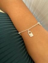 Pulseira Chave e Cadeado Prata 925 Pulseira Chave e Cadeado Prata 925