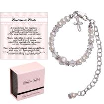 Pulseira Cherished Moments Baptism to Bride Silver Pearl