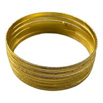 Pulseira Cigana Lisa 7 Cm Com 6 Argolas Douradas Pulseira Cigana Lisa 7 Cm Com 6 Argolas Douradas