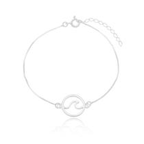 Pulseira Círculo Onda de Prata 925