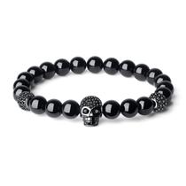 Pulseira COAI Crystal Black Tourmaline com Skull Charm
