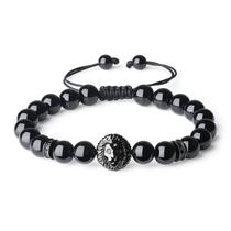 Pulseira COAI Lion Jewelry Stone Beaded Black Turmaline