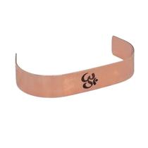 Pulseira Cobre Nome Om em Laser Hebraico Unissex