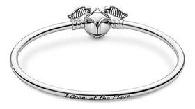 Pulseira Coleção HP Pomo De Ouro em Prata 925 asa articulada