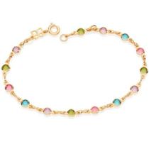 Pulseira colorida presente mãe mulher rommanel folheado 18k Pulseira colorida presente mãe mulher rommanel folheado 18k
