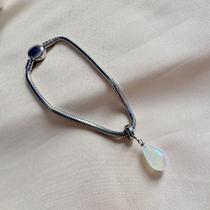 Pulseira com Berloque de Gota Boreal em Aço Inox