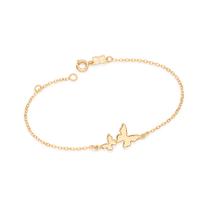 Pulseira com borboletas banhada a ouro 552211 Rommanel