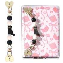 Pulseira com contas de silicone e pingente de gato preto para e-reader LuneClat Pulseira com contas de silicone e pingente de gato preto para e-reader LuneClat