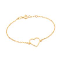 Pulseira com coração folheada a ouro 551709 Rommanel Pulseira com coração folheada a ouro 551709 Rommanel