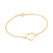 Pulseira com coração folheada a ouro Cód. 551709