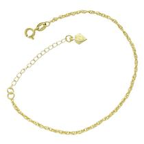 Pulseira Com Corrente De Elos Entrelaçados PRI Style Folheada A Ouro 18K Antialérgica Pulseira Com Corrente De Elos Entrelaçados PRI Style Folheada A Ouro 18K Antialérgica