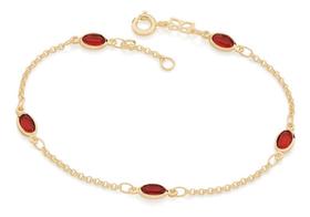 Pulseira Com Cristais Ovais 18/19 Cm Rommanel 551614