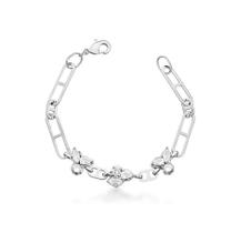 Pulseira com Elos Lisos e Zircônias Diversas - Banhado a Ouro Pulseira com Elos Lisos e Zircônias Diversas - Banhado a Ouro