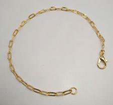 Pulseira com Elos Trabalhados Banhada em Ouro 18K