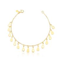Pulseira com gotas lisas e vazadas Pulseira com gotas lisas e vazadas