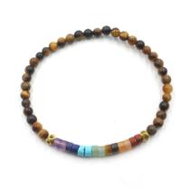 Pulseira com miçangas de fluorita e aventurina, pedra preciosa curativa verde