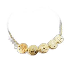 Pulseira Com Nome Maria Folheado A Ouro 18k