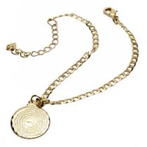 Pulseira com oração Pai Nosso banhada a ouro 18k
