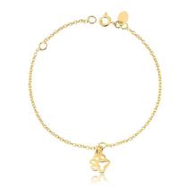Pulseira Com Patinha Folheada A Ouro