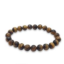 Pulseira com Pedra Natural Olho de Tigre Total Coragem