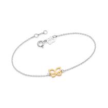 Pulseira Com Pingente Borboleta Prata 925 Rommanel 850115 Cor:Prata