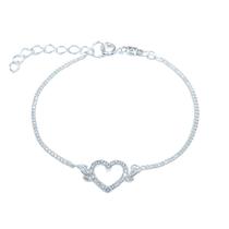 Pulseira Com Pingente Cravejado Em Prata 925 Pulseira Com Pingente Cravejado Em Prata 925