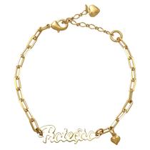 Pulseira com Pingente Proteção Folheada em Ouro 18k SoftJoias