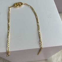 Pulseira com Pingente Trançado Folheado a Ouro 18k