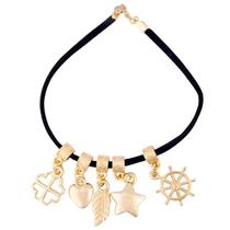Pulseira com Pingentes Pendentes - Dourado
