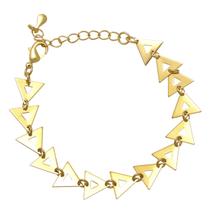 Pulseira com Triângulos Vazados Folheada em Ouro 18K Softjoias Pulseira com Triângulos Vazados Folheada em Ouro 18K Softjoias
