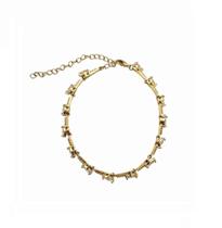 Pulseira com Zircônias Navete Banhada a Ouro - 18,5 cm + 7 cm Extensor Pulseira com Zircônias Navete Banhada a Ouro - 18,5 cm + 7 cm Extensor