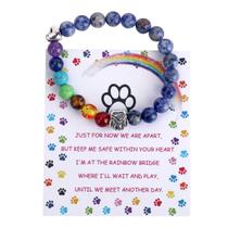 Pulseira comemorativa Unijew Rainbow Bridge para simpatia por animais de estimação